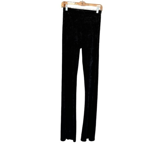 Topshop Pants - Topshop Black Velvet Flare Leg Pull On Pants Women's Size 4 Tall